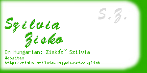 szilvia zisko business card